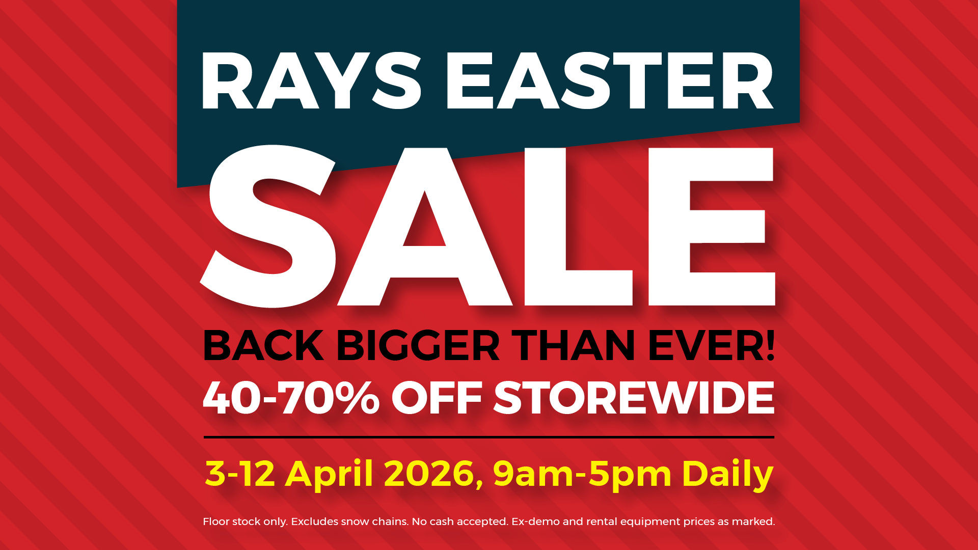 Rays Easter Sale